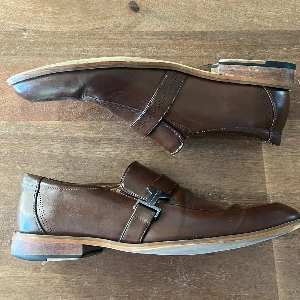 Amali Bankston-065‎ Men’s Brown Slip On Dress Shoes Flats Loafers 10.5